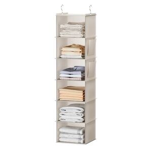 6 shelf hanging closet organizer